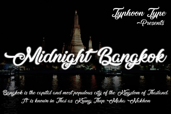Midnight Bangkok: A Script Font That Breathes Life Into Your Creations