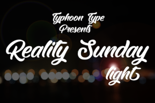 Reality Sunday Light: A Script Font for Creative Crafters